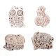 Set of 4 Piece New Mix Wooden Printing Block